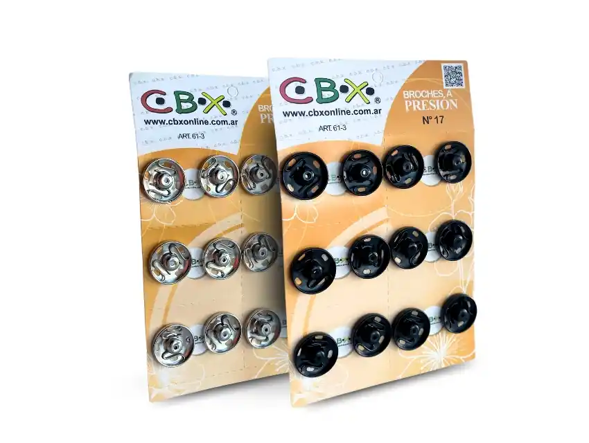  BROCHE A PRESION CBX 17MM Nº17 BLISTER X 12UN  1610.17