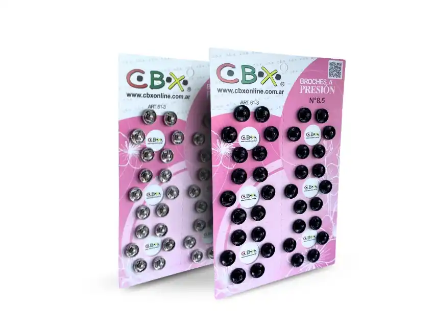  BROCHE A PRESION CBX 8,5MM Nº8.5 BLISTER X 36UN  1610.8.5
