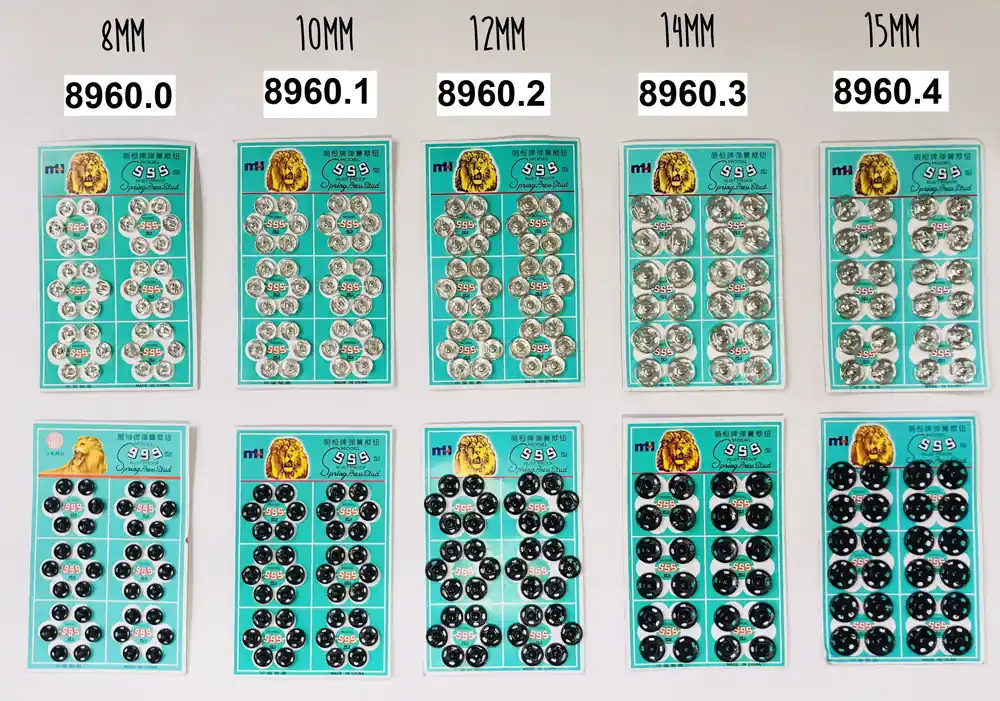 BROCHE A PRESION  8 MM NRO  0 BLISTER X 36UN 8960.0