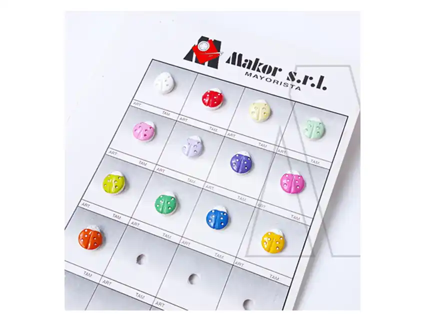 BOTON INFANTIL VAQUITA NYLON BASE BLANCA T22 563.B