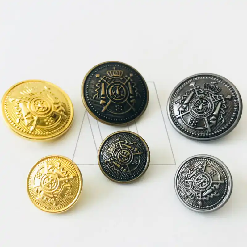 BOTON DE BRONCE CON PIE ESCUDO IMPERIAL T24 207.1