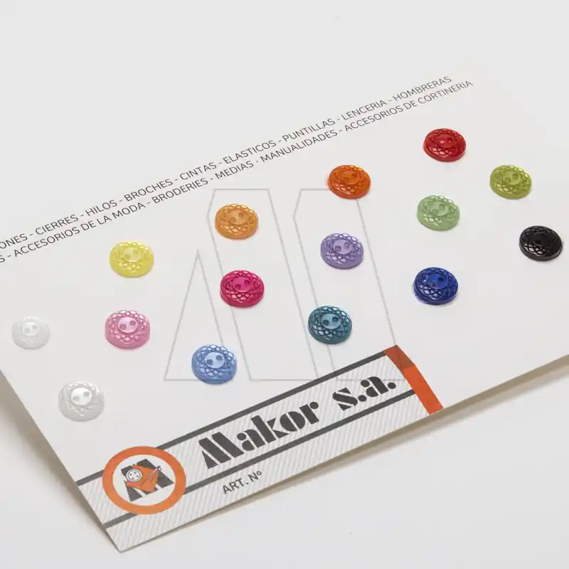 BOTON POLIESTER BICAPA LASER CEREZO T22