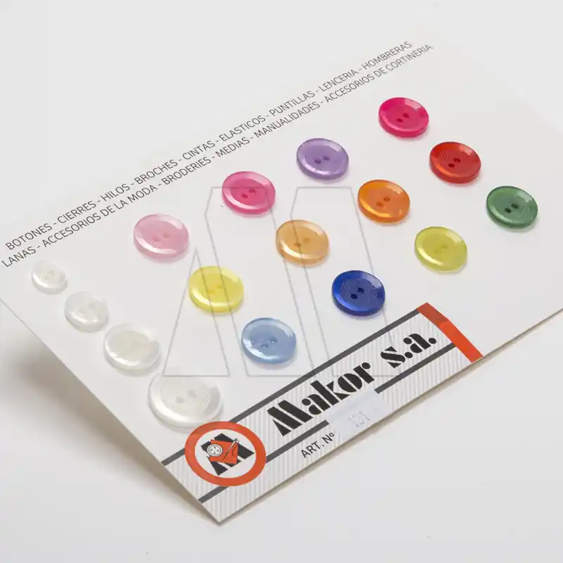 BOTON POLIESTER ENREJADO T28