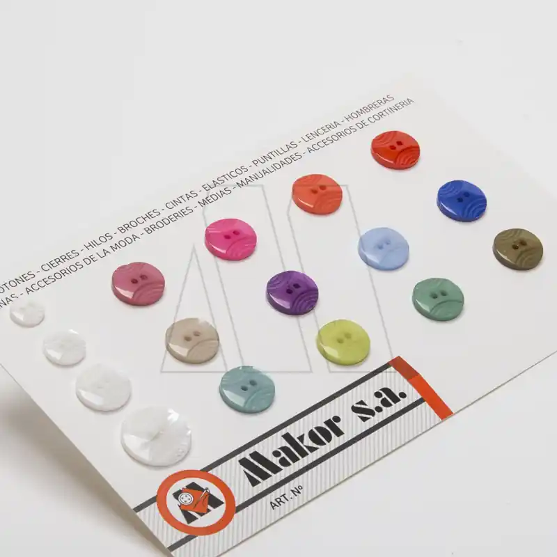 BOTON POLIESTER CURVA T22