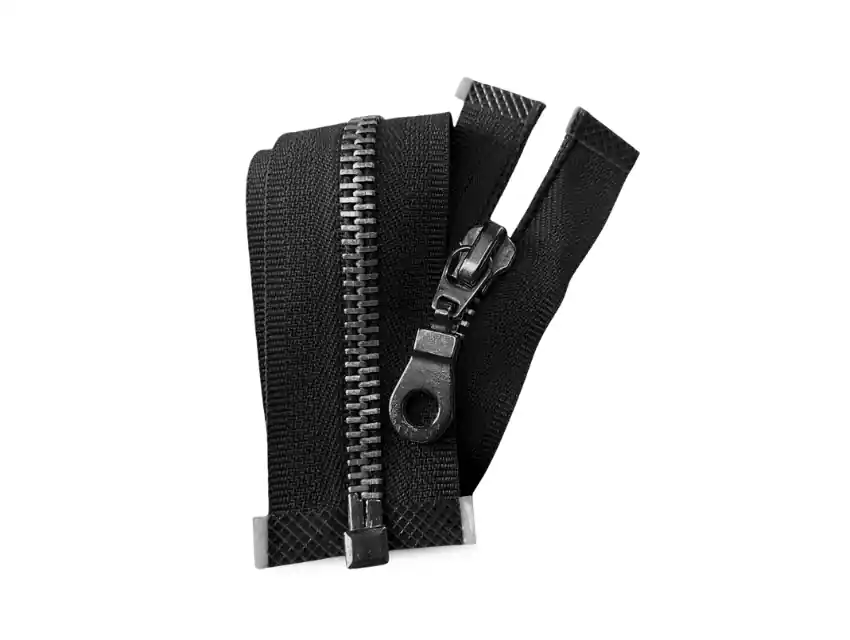 CIERRE DESMONTABLE ALUMINIO NEGRO C/COLGANTE EUROPEO 65CM