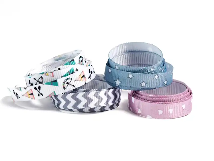 CINTA BABY GROSS ESTAMPADA CORDON DE ORO 10MM X 20MTS