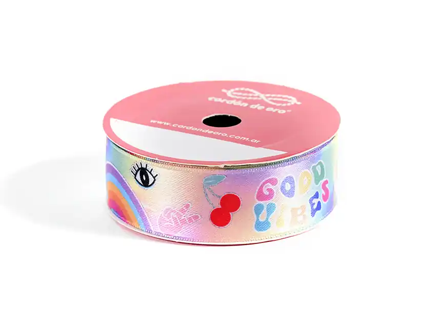 CINTA GOOD VIBES C. DE O. 25MM X 10MTS  5182