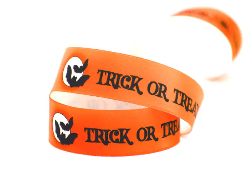 CINTA TRATO O TRUCO HALLOWEEN CORDON DE ORO 25MM X 10MTS