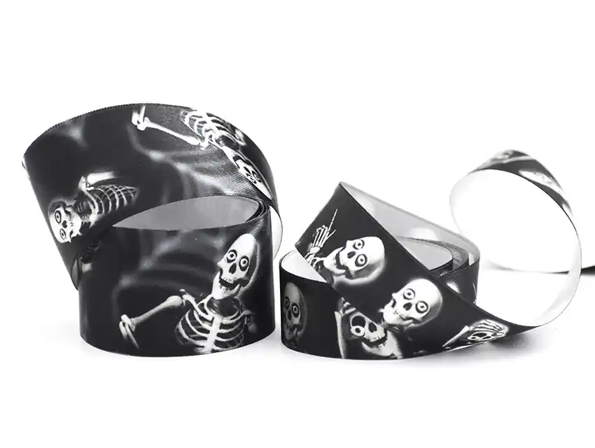 CINTA SKELETONS HALLOWEEN CORDON DE ORO 39MM X 10MTS 5195.39