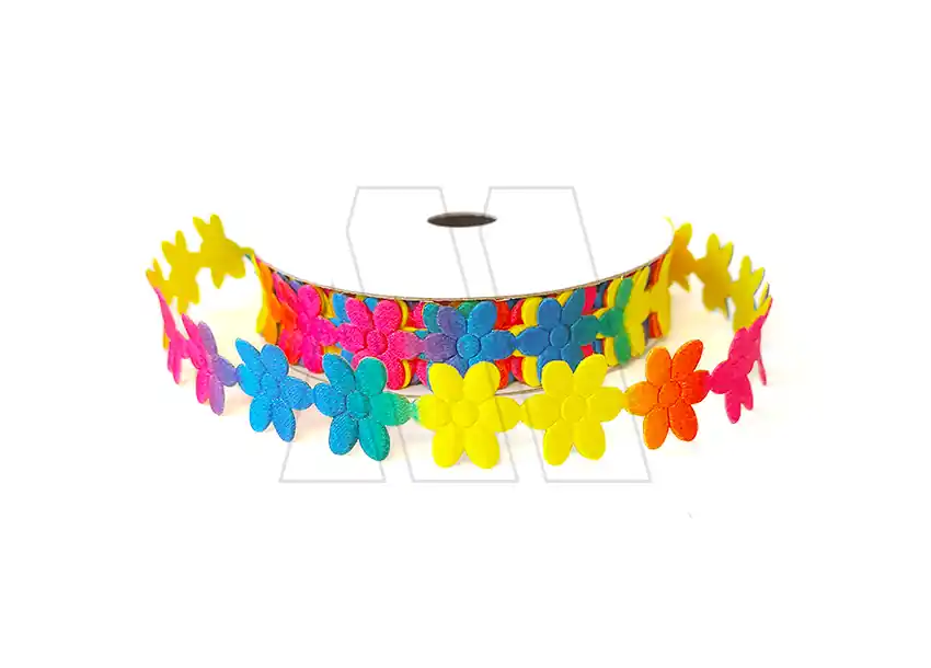 CINTA FANTASIA FLORES MULTICOLOR 2CM X 10MT  5232M