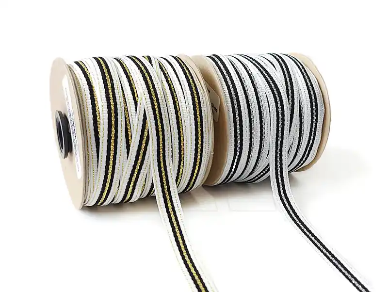 CINTA GROSS RAYADO CON LUREX 12MM X 50MTS