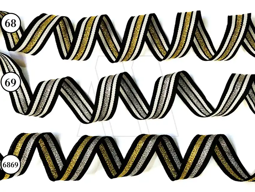 CINTA GROSS RAYADA C/LUREX 25MM X 25MTS