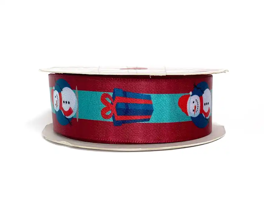 CINTA NAVIDEÑA SNOWMAN 23MM X 10MTS 5443