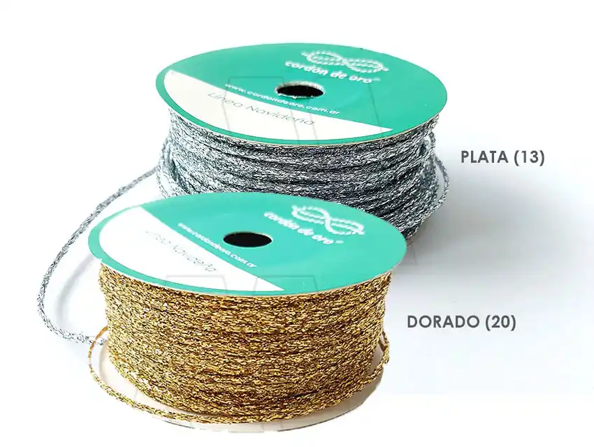 ALAMBRE FORRADO C/ LUREX CORDON DE ORO X 50MTS 8524