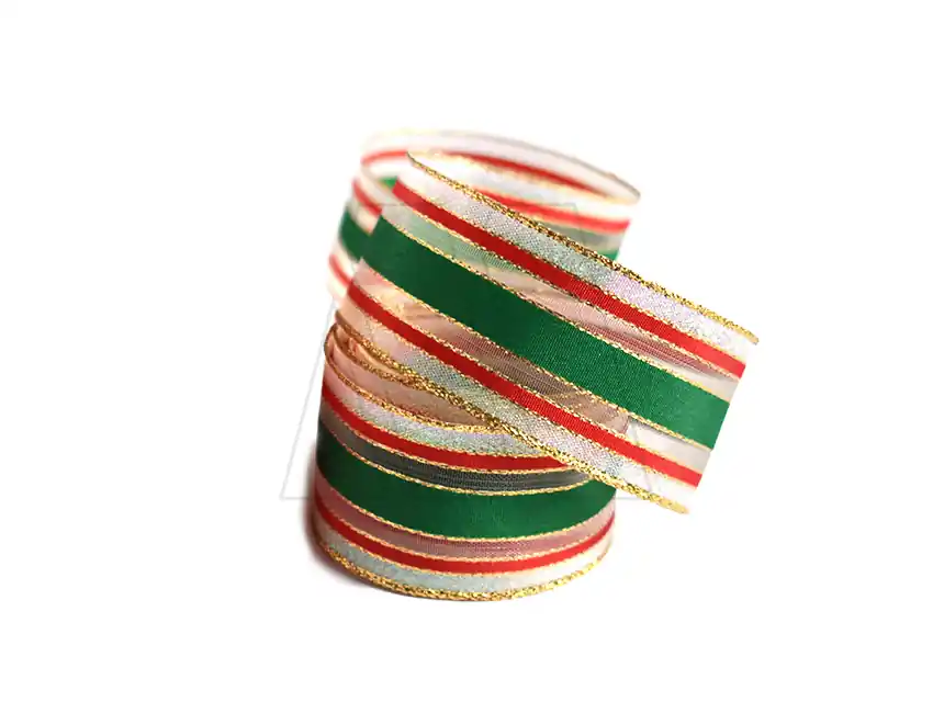 CINTA MAGDALENA VERDE CON ALAMBRE C. DE O. 40MM X 10MTS 8586