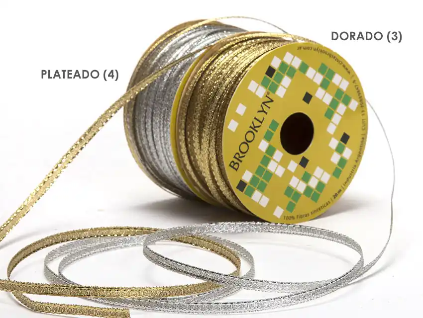 CINTA BROOKLYN LUREX MILANO 2MM X 20MTS 8800.02