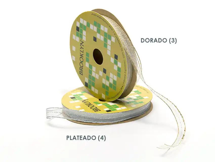 CINTA BROOKLYN DA VINCI C/LUREX 8MM X 20MTS