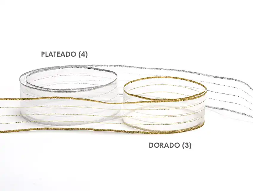 CINTA BROOKLYN DA VINCI C/LUREX 23MM X 10MTS