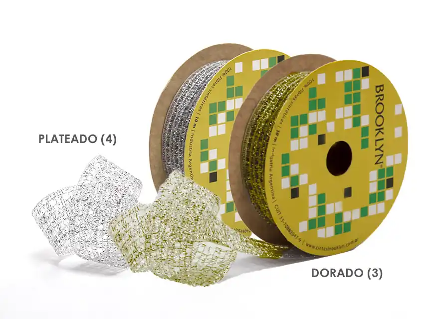 CINTA BROOKLYN RED METALIZADA SUBLIME 25MM X 10MTS