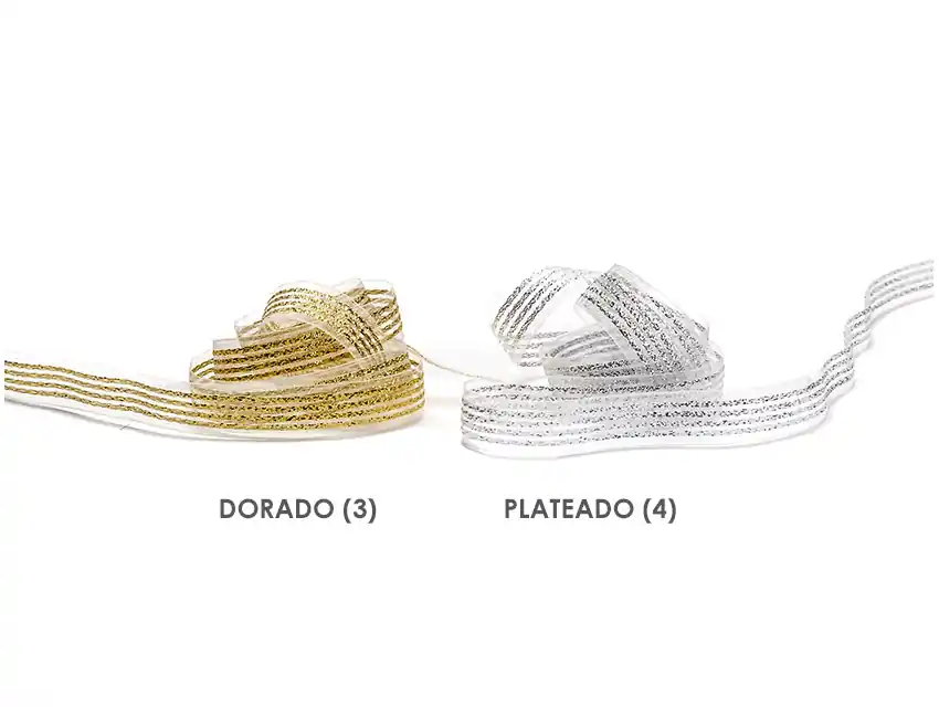 CINTA BROOKLYN BERNA C/LUREX 15MM X 10MTS