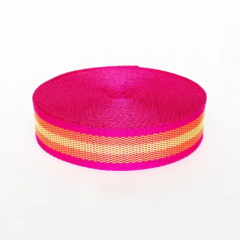 CINTA MOCHILERA POLIPROPILENO RAYADA FLUO 30MM X 10MTS 1178.30F