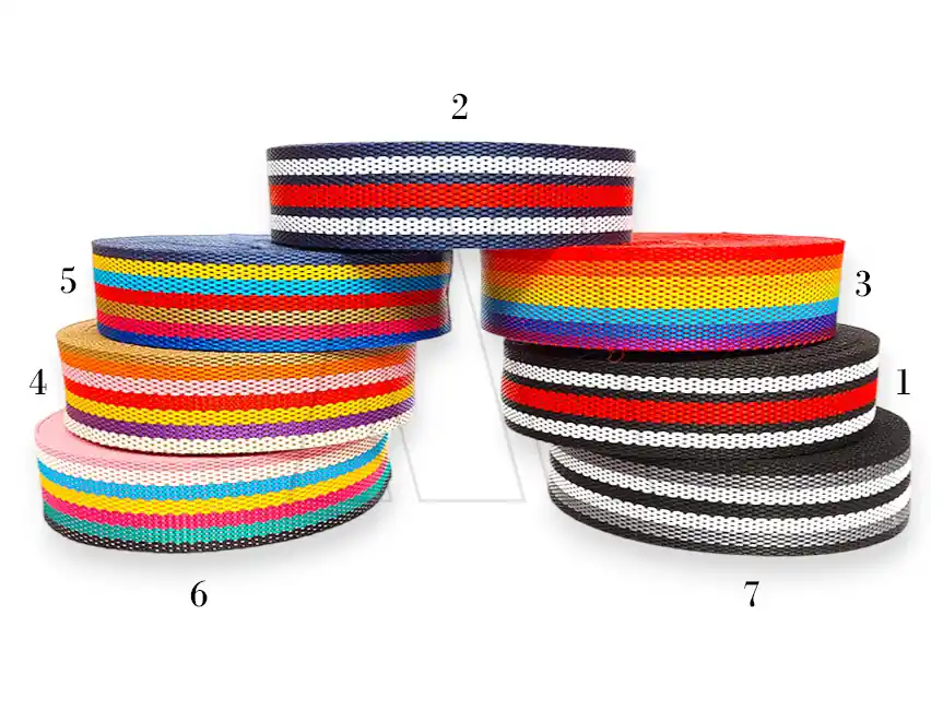 CINTA MOCHILERA POLIPROPILENO RAYADA 30MM X 10MTS 1178.30.R