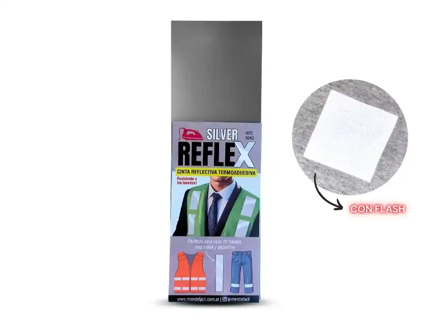 CINTA REFLECTIVA TERMOADHESIVA SILVER 5CM X 15CM X UN  5198S