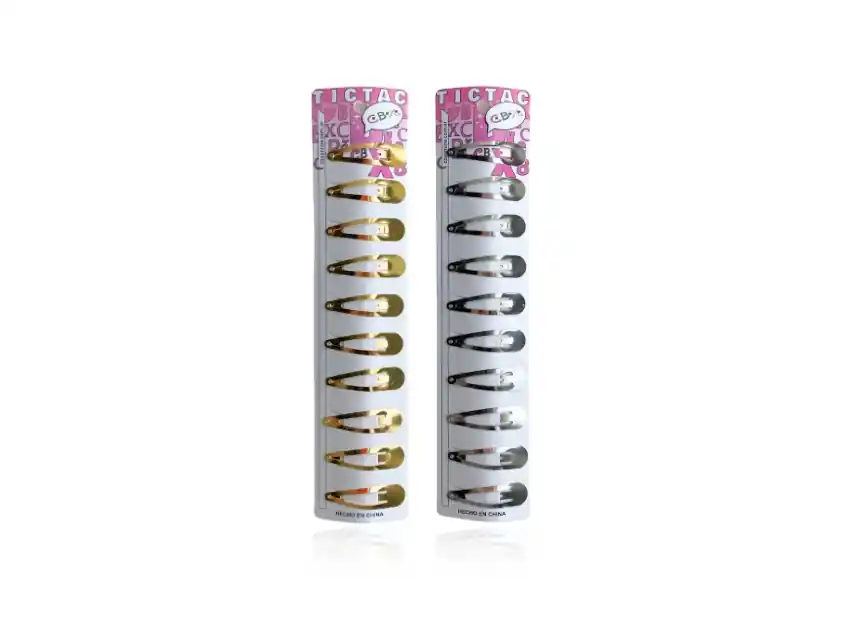 HEBILLA CLIP METALIZADA PARA EL CABELLO CBX 5CM X 10UN 