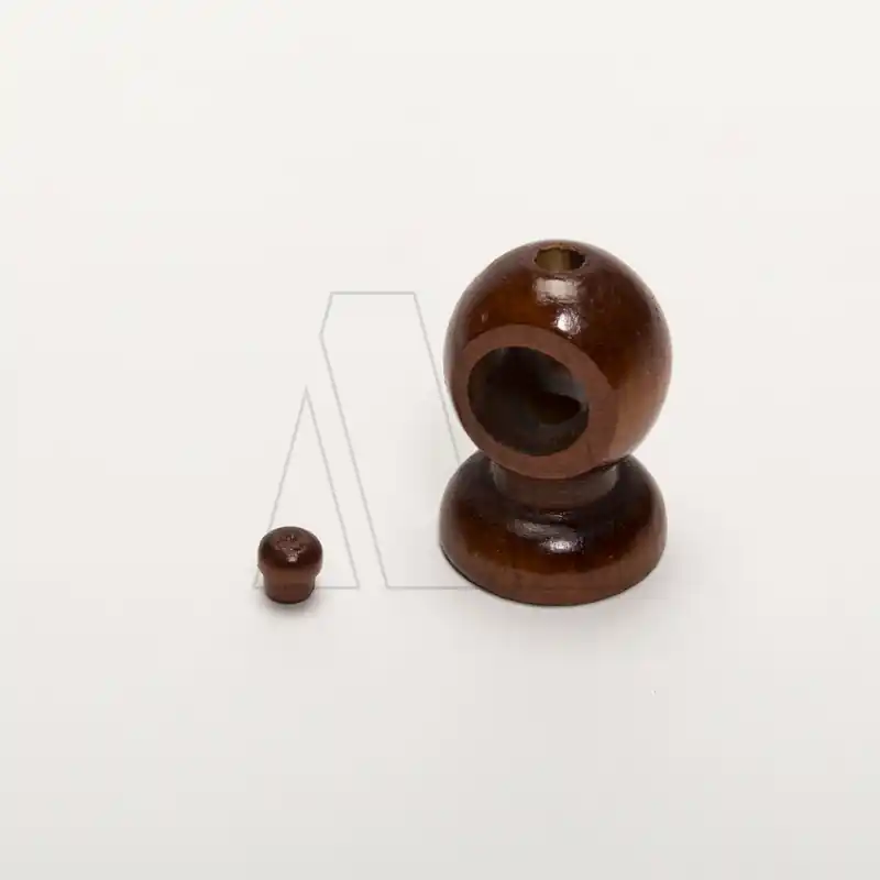 SOPORTE PARED P/BARRAL 22MM MADERA LUSTRADA 7011