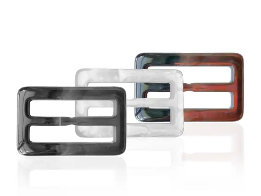  PASADOR HEBILLA PLASTICA VETEADA RECTANGULAR PASE 40MM X 6UN  2546.40