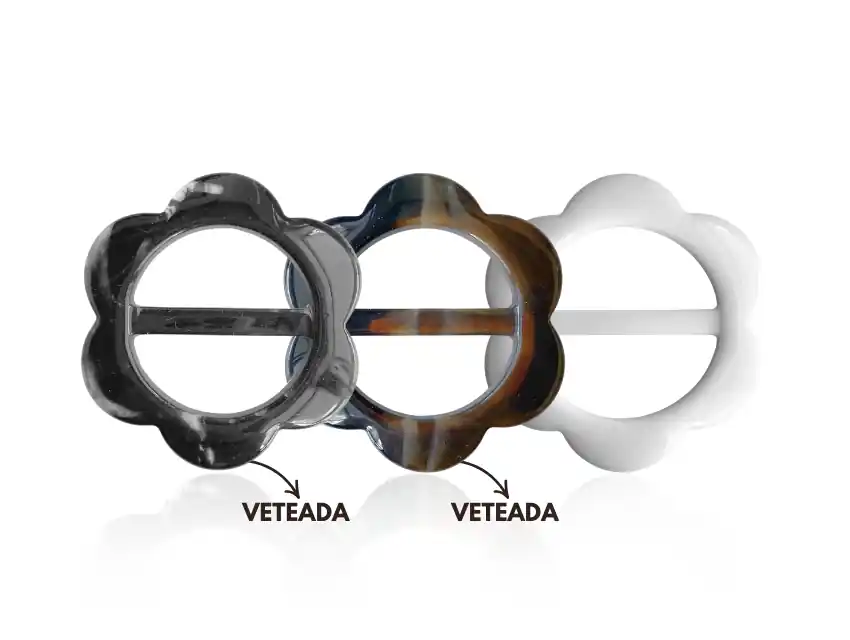 PASADOR HEBILLA PLASTICA FLOR PASE 30MM X 6UN 2548.30