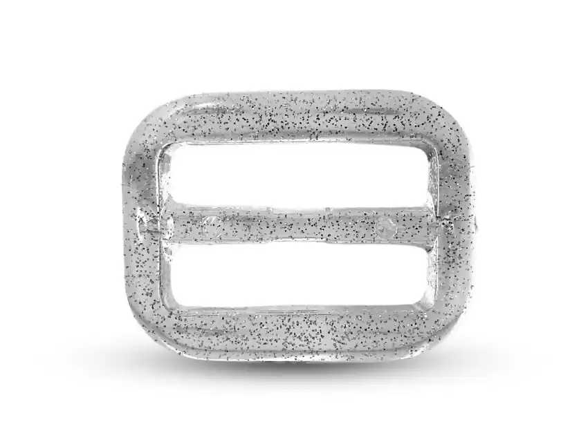 PASADOR HEBILLA PLASTICA CON GLITTER RECTANGULAR PASE 30MM X 6UN  2646.30