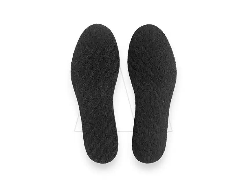PLANTILLA NEGRA P/CALZADO S/ARCO CON TOALLA X 3 PARES 5308.N