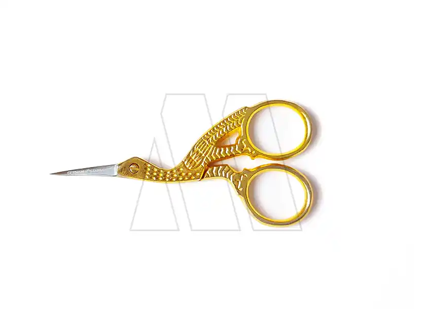 TIJERA CIGÜEÑA GERMANIA DORADA 9CM 1266D