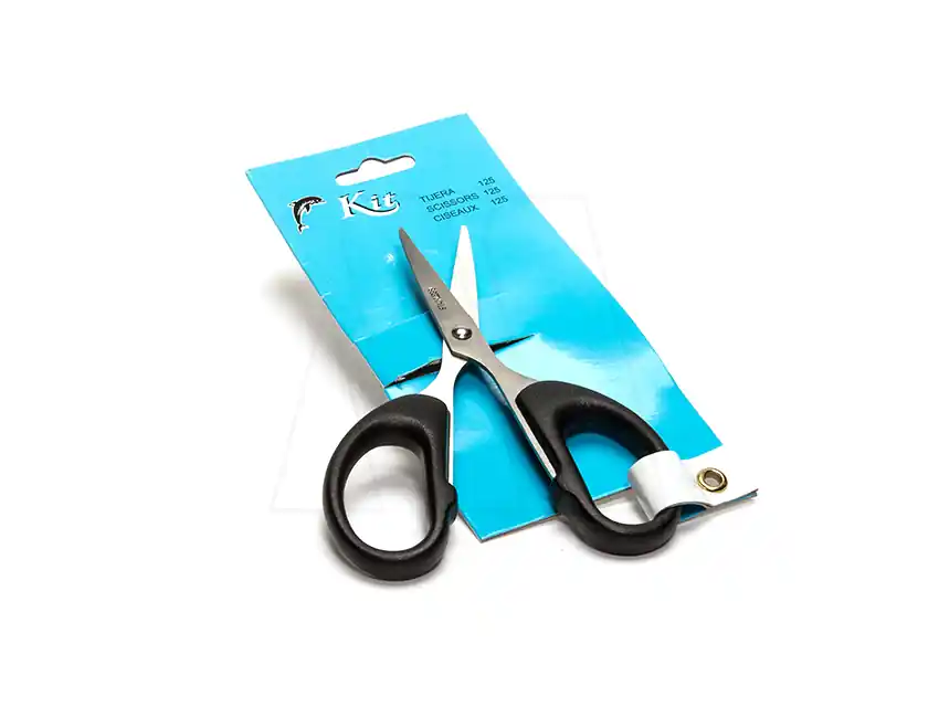 TIJERA KIT ALUMINIO C/MANGO PLASTICO P/MANUALIDADES 12CM 1613