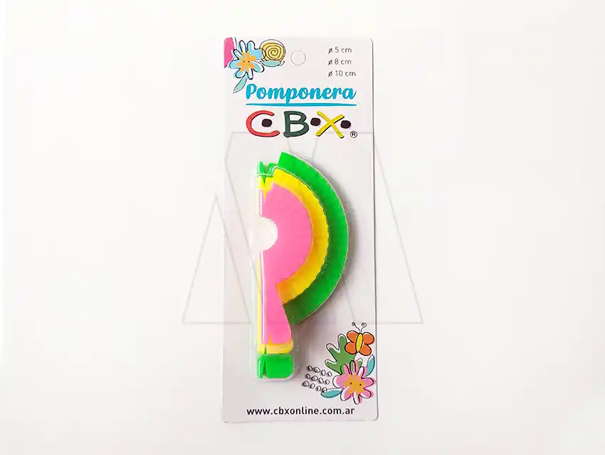 SET 3 POMPONERAS MEDIDAS 5-8-10CM CBX 1232