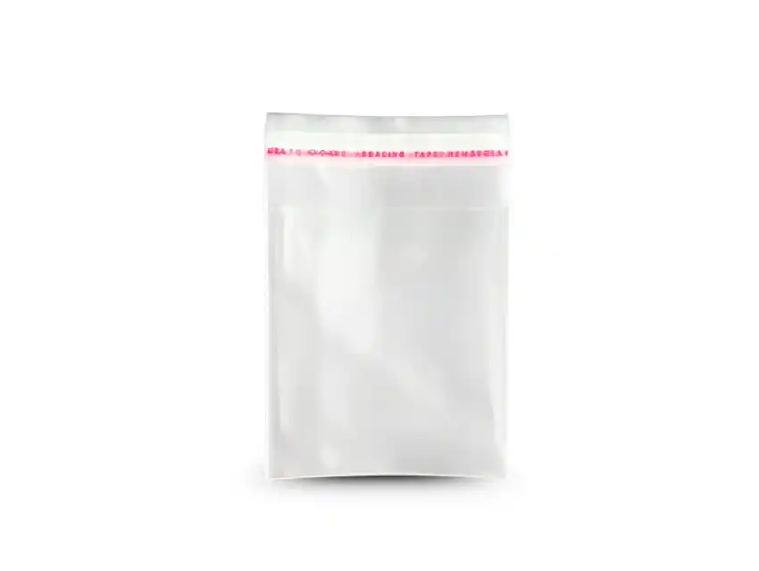BOLSA TRANSPARENTE POLIPROPILENO CON CIERRE ADHESIVO 14CM X 20CM X 200UN  5810.3