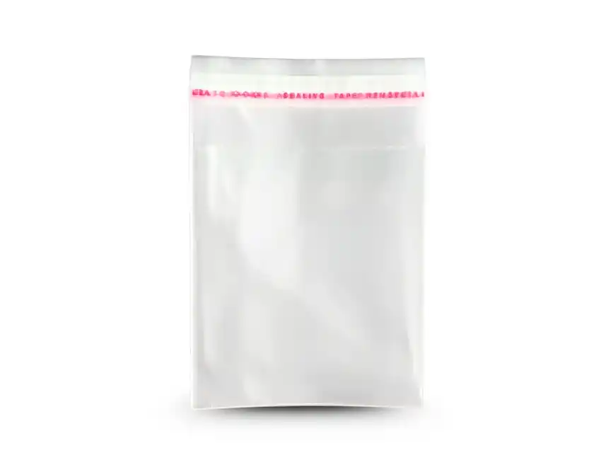 BOLSA TRANSPARENTE POLIPROPILENO CON CIERRE ADHESIVO 16CM X 22CM X 200UN  5810.4