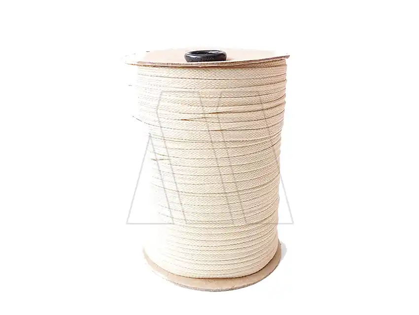 CORDON POLIESTER CHATO TRENZADO N°3 CRUDO EN ROLLO 10MM X 100MTS 1117.3C