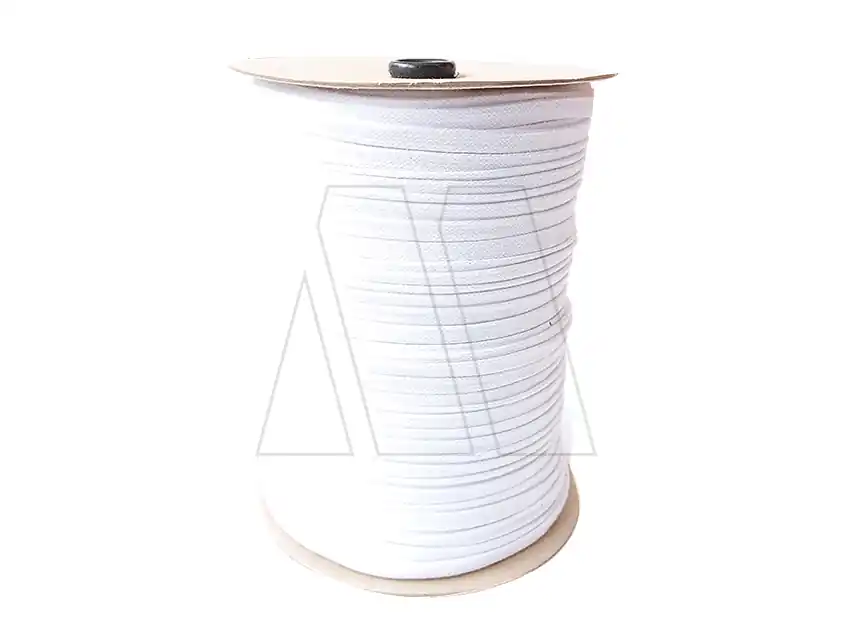 CORDON ALGODON CHATO TRENZADO Nº3 BLANCO EN ROLLO 10MM X 200MTS 1119.3B