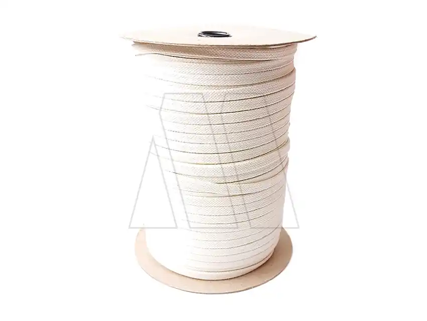 CORDON ALGODON CHATO TRENZADO Nº3 CRUDO EN ROLLO 10MM X 200MTS 1119.3C