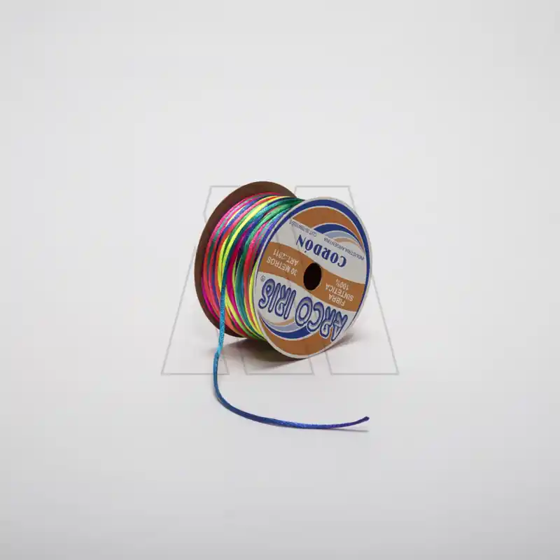 CORDON DE SEDA MULTICOLOR ARCO IRIS X 30MTS 5615M