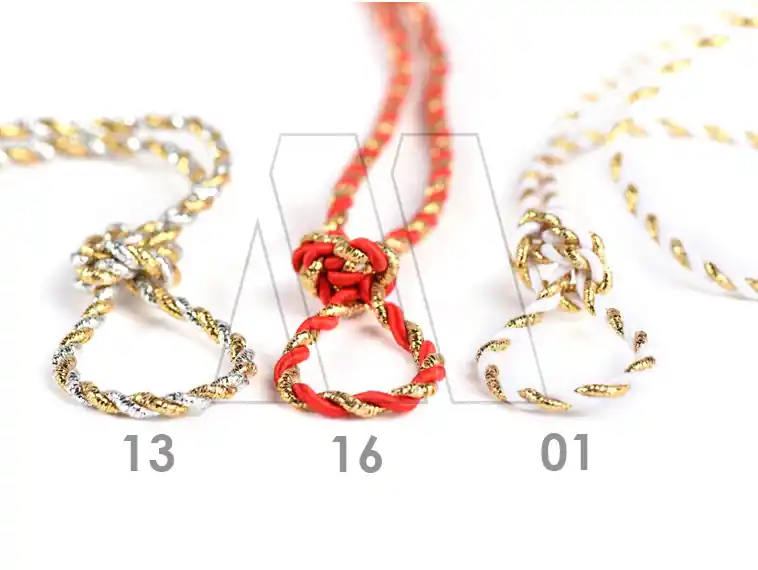 CORDON METALICO BICOLOR CORDON DE ORO X 10MTS 8571