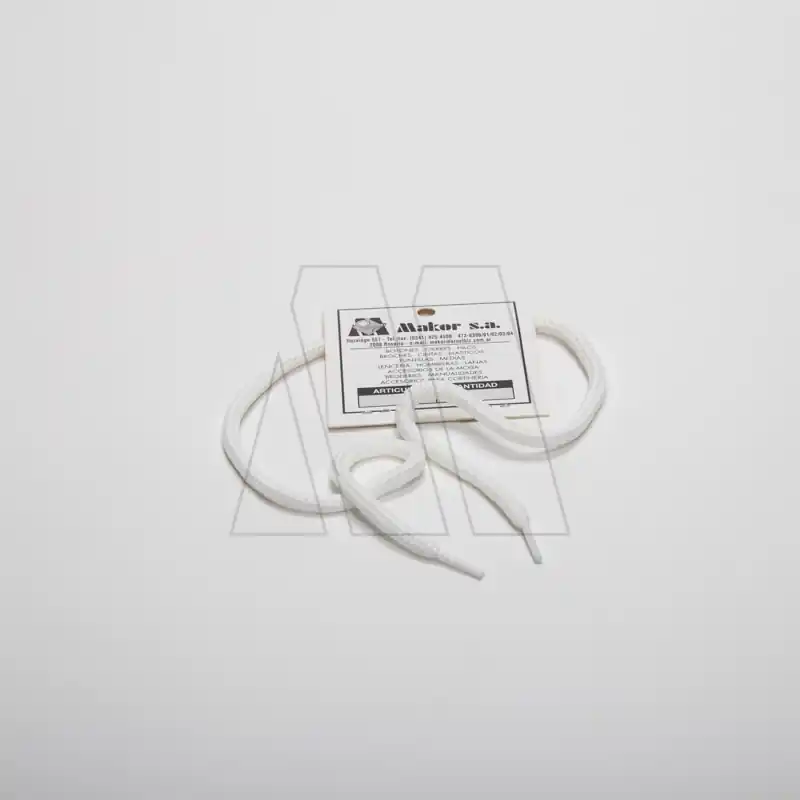CORDON REDONDO POLIESTER BLANCO 60CM X 10 PARES 1170.60.B