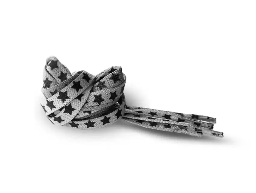  CORDON CHATO POLIESTER SUBLIMADO ESTRELLAS 120CM X 10 PARES  1254.120
