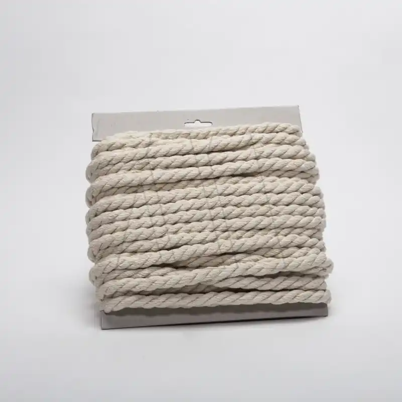 CUERDA DE ALGODON GRUESA CRUDO 12MM X 20MTS 2110
