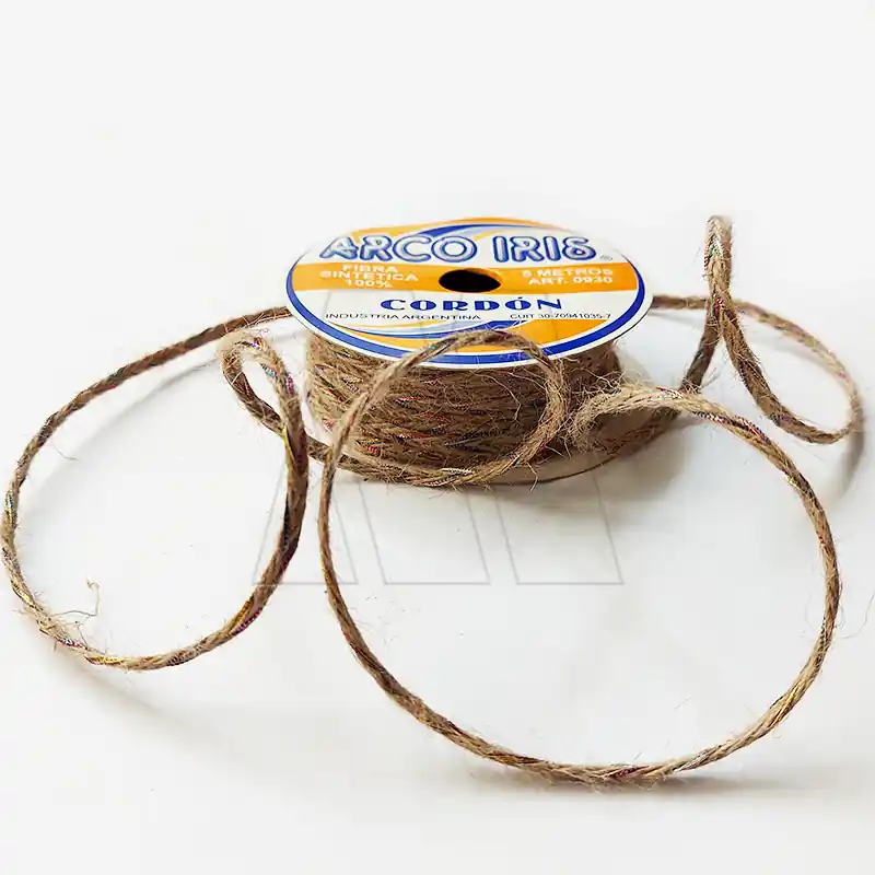 CORDON YUTE C/LUREX 5MM X 5MTS 5737