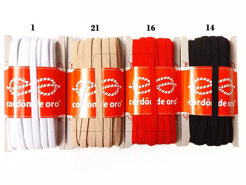 ELASTICO AFELPADO CORDON DE ORO 10MM X 20MTS 5102