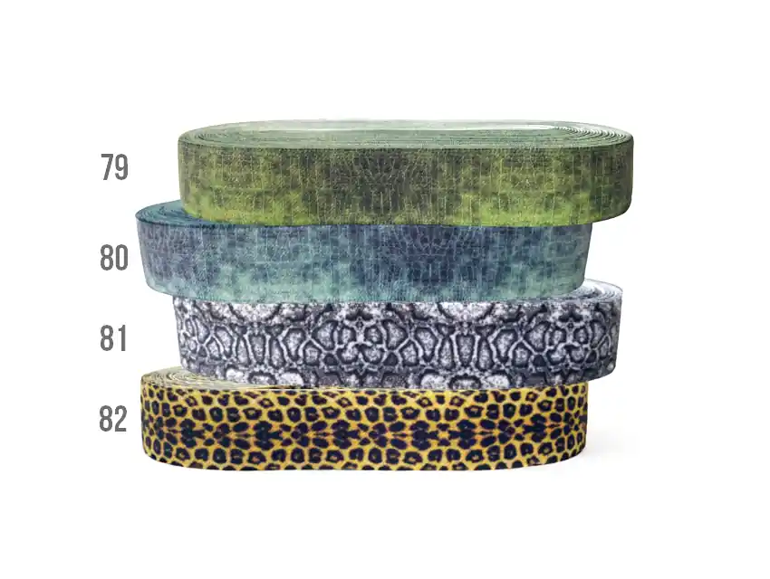 ELASTICO POL C. DE ORO AFELPADO ANIMAL PRINT 30MM X 10MTS