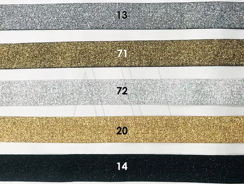 ELASTICO LUREX POL C. DE ORO SHINE 30MM X 10MTS 5411